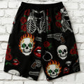Mens Printed Straight-Leg Ankle-Length Sports Shorts