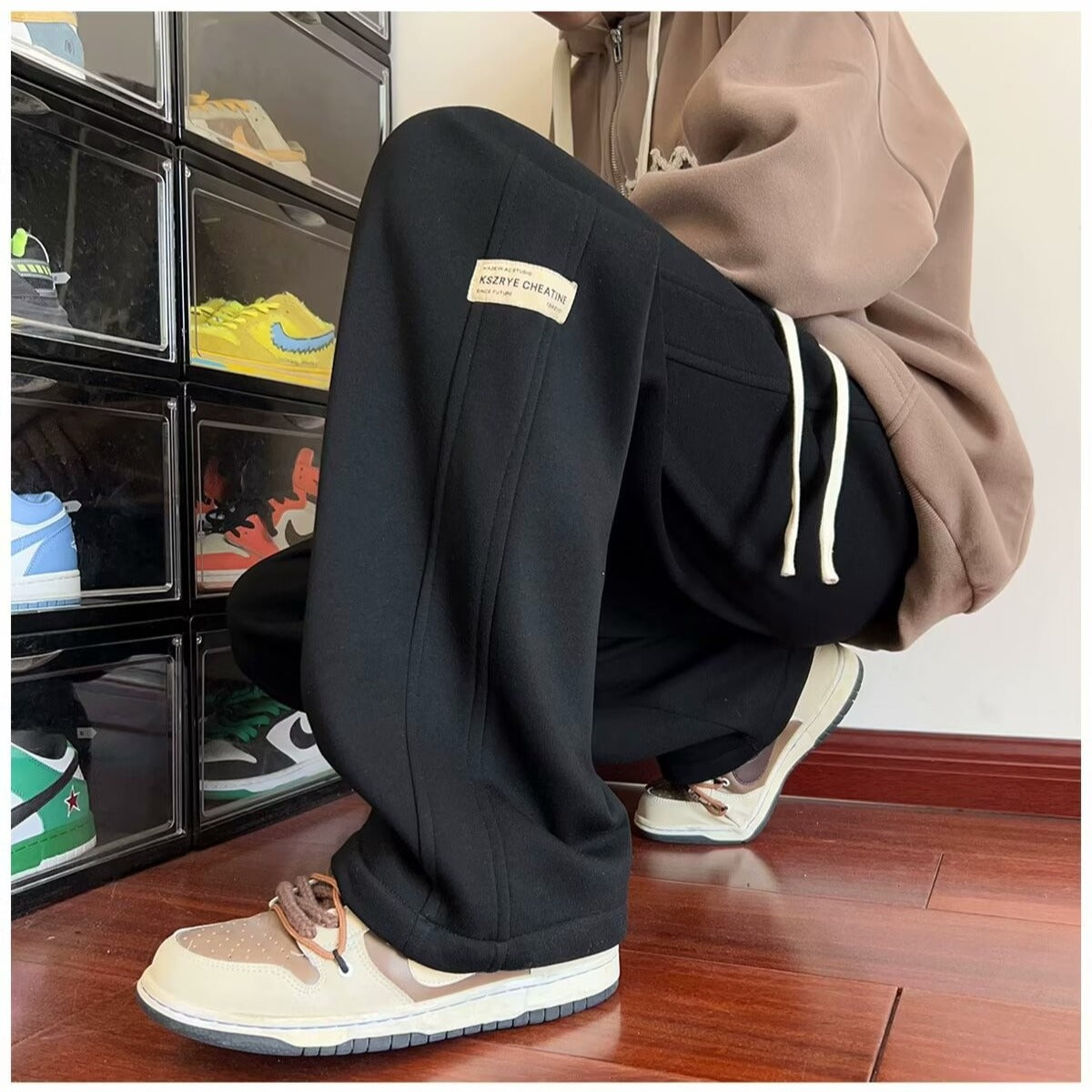 Men's American Style Loose Straight Casual Sports Trousers