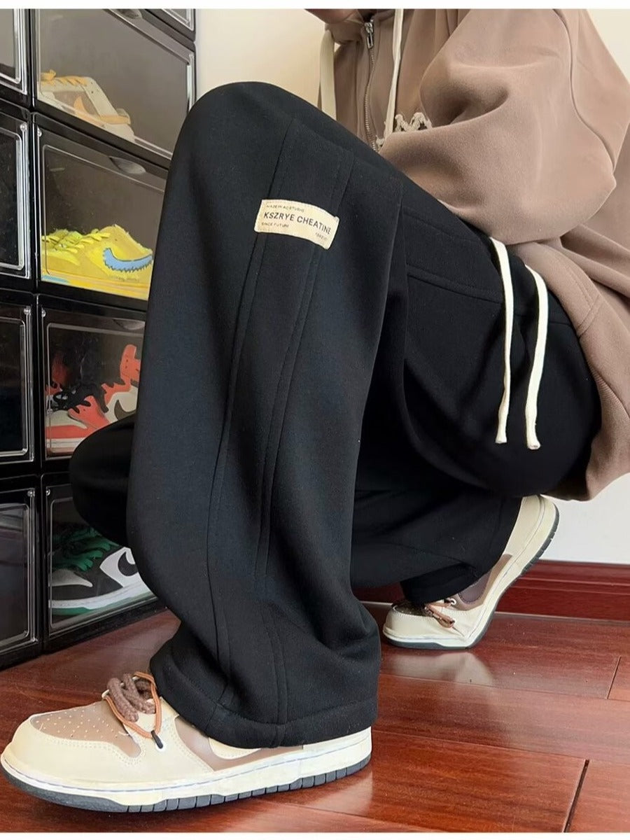 Men's American Style Loose Straight Casual Sports Trousers