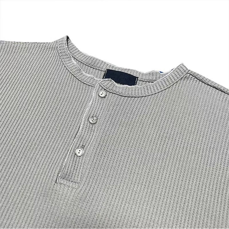 Plus-size Mens Waffle-knit Straight-leg Cuffs Versatile And Slimming