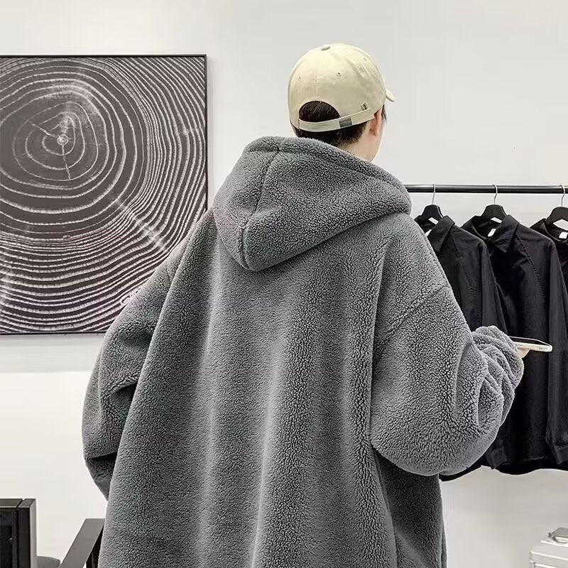 Winter Lambswool Coat Jacket Padded Outerwear Casual Top