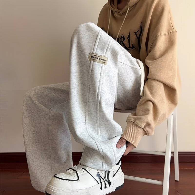 Men's American Style Loose Straight Casual Sports Trousers