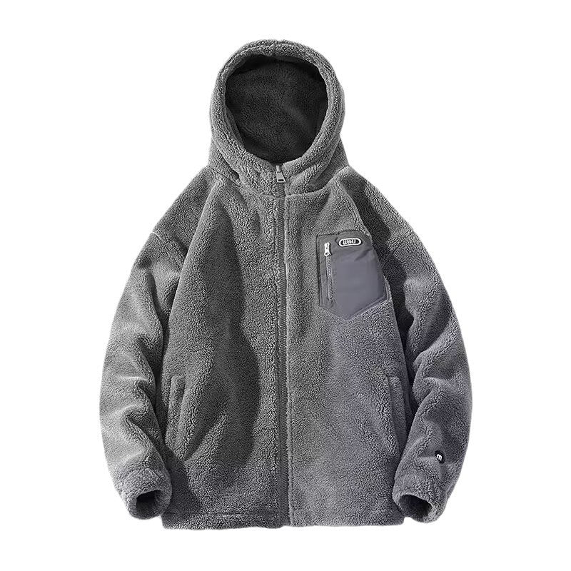 Winter Lambswool Coat Jacket Padded Outerwear Casual Top