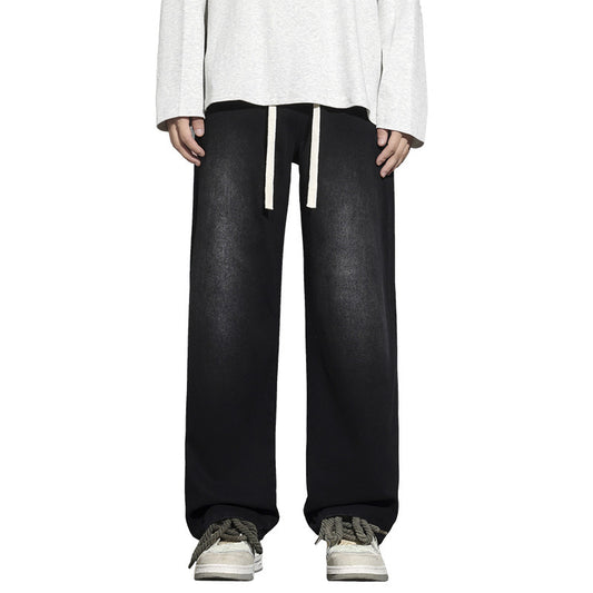 Mens Relaxed Wide Leg Minimalist And Comfortable Jeans